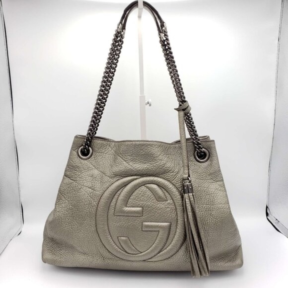 100% Authentic Gucci GG Soho on Chain Medium Shoulder Bag - Picture 1 of 15